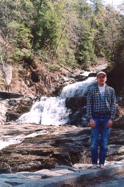 David Ellis at lower Kent Falls - 2000